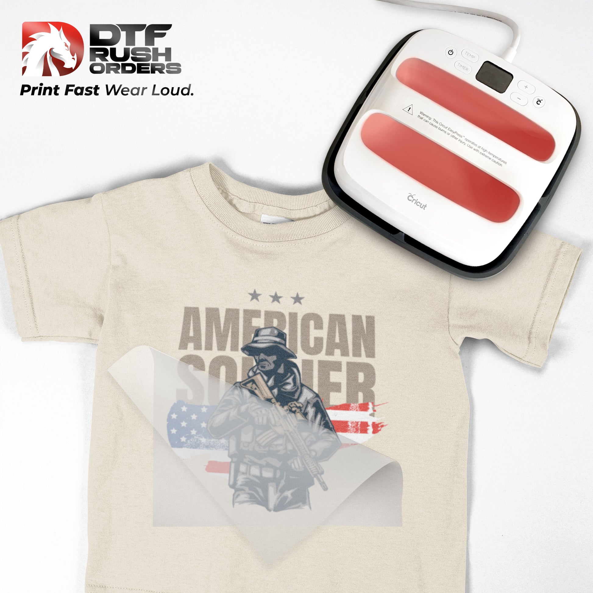 DTF transfers can be applied on almost any fabric.